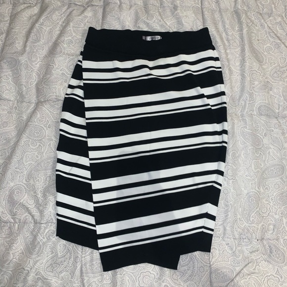 Stretch striped pencil skirt - Picture 1 of 4